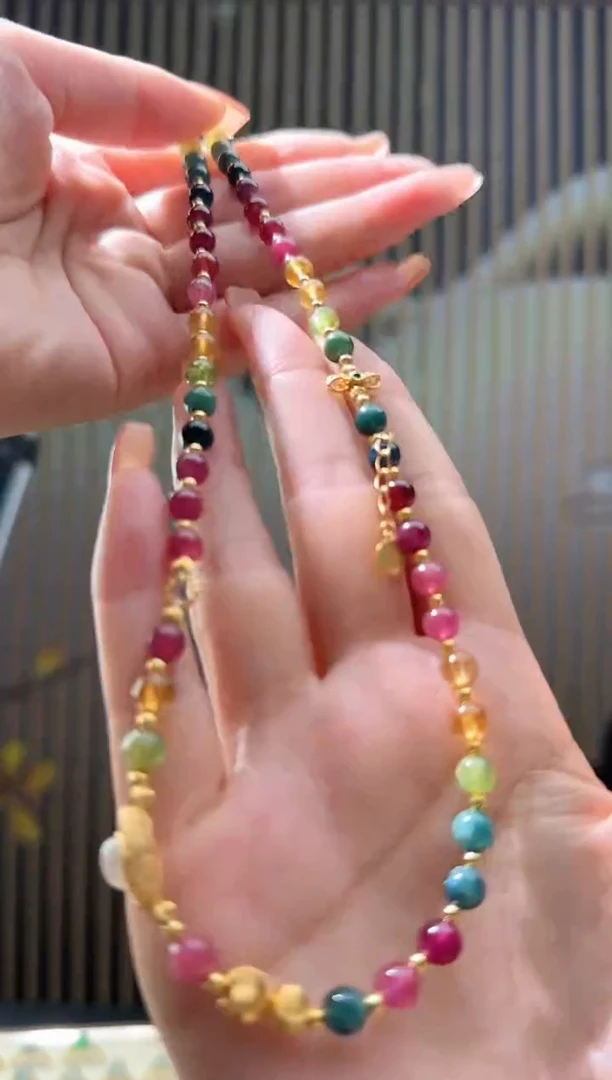 【闪购商品】碧玺颈饰银S925镶嵌TZG0115020