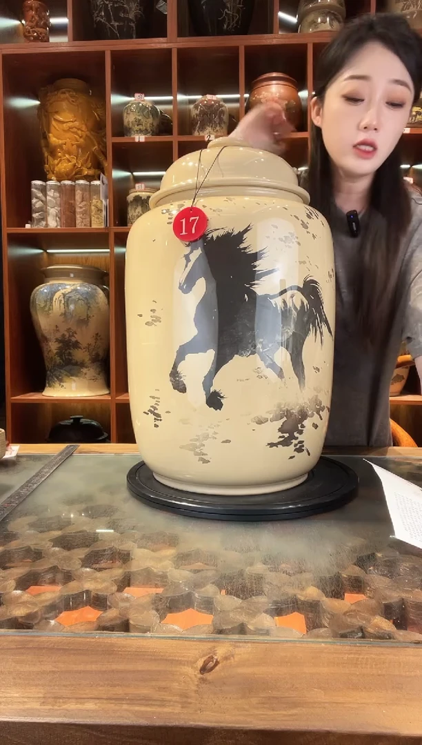 罐李旭泽作品大号白泥缸@17
