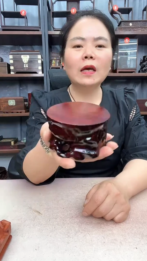 鸡翅木类端景台小李子红木工艺品0044