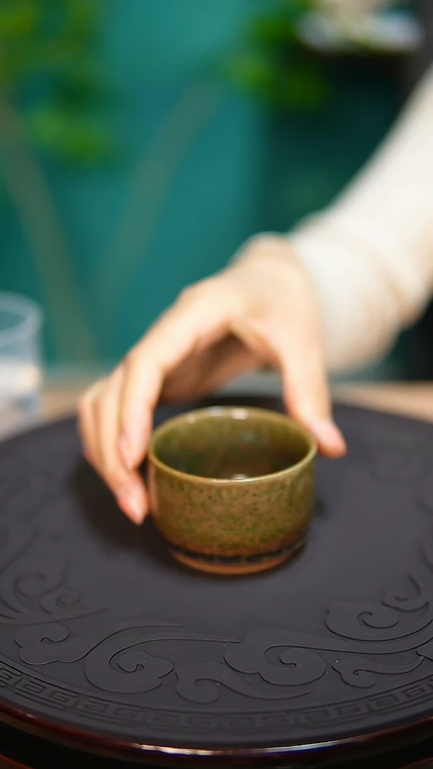 【闪购商品】杯原产地钧尚源钧瓷青苔主人杯