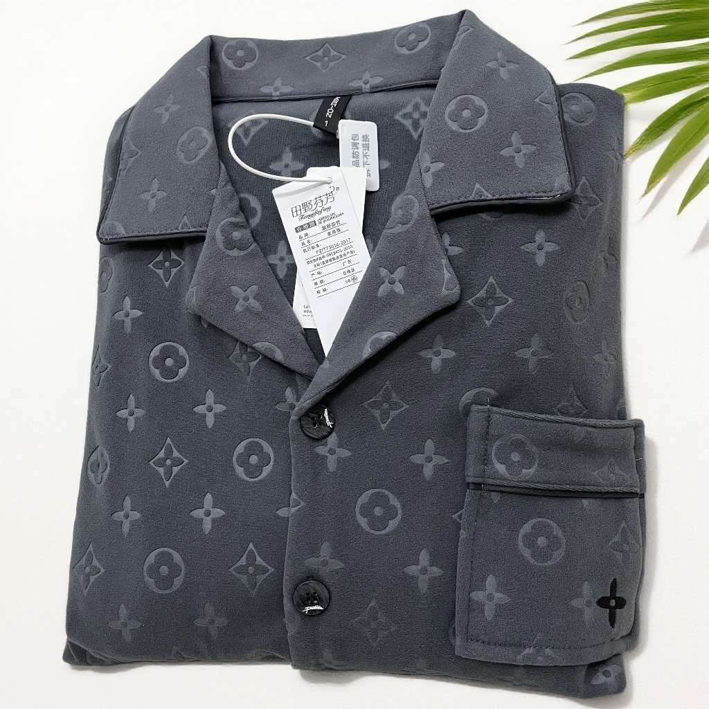 【德绒】男款秋冬时尚居家保暖休闲家居服套装