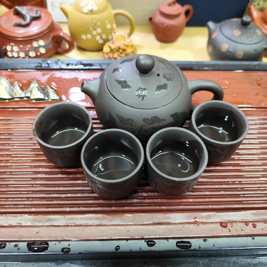 （蛋蛋专用）变色龙凤泡茶壶一壶四杯