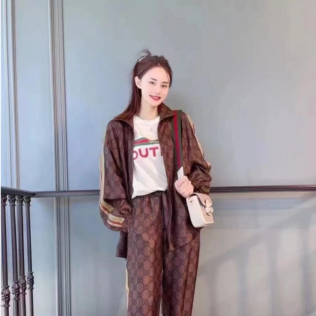 全新未使用 GUCCI/古驰 复古GG印花拉链夹克外套/XXS