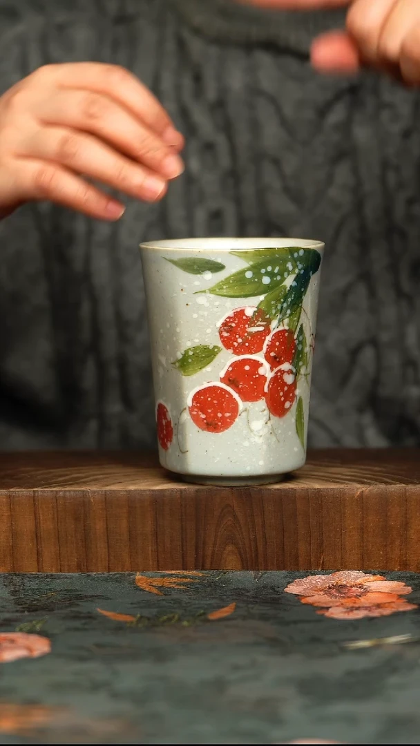 杯釉下彩手工手绘同款陶器