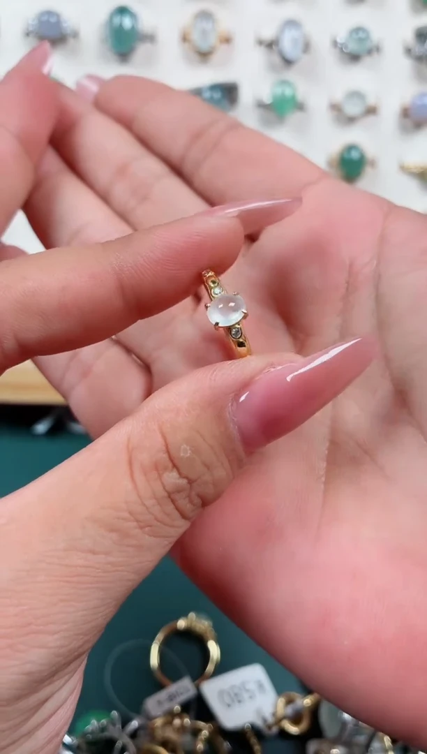 银S925镶嵌戒指翡翠.