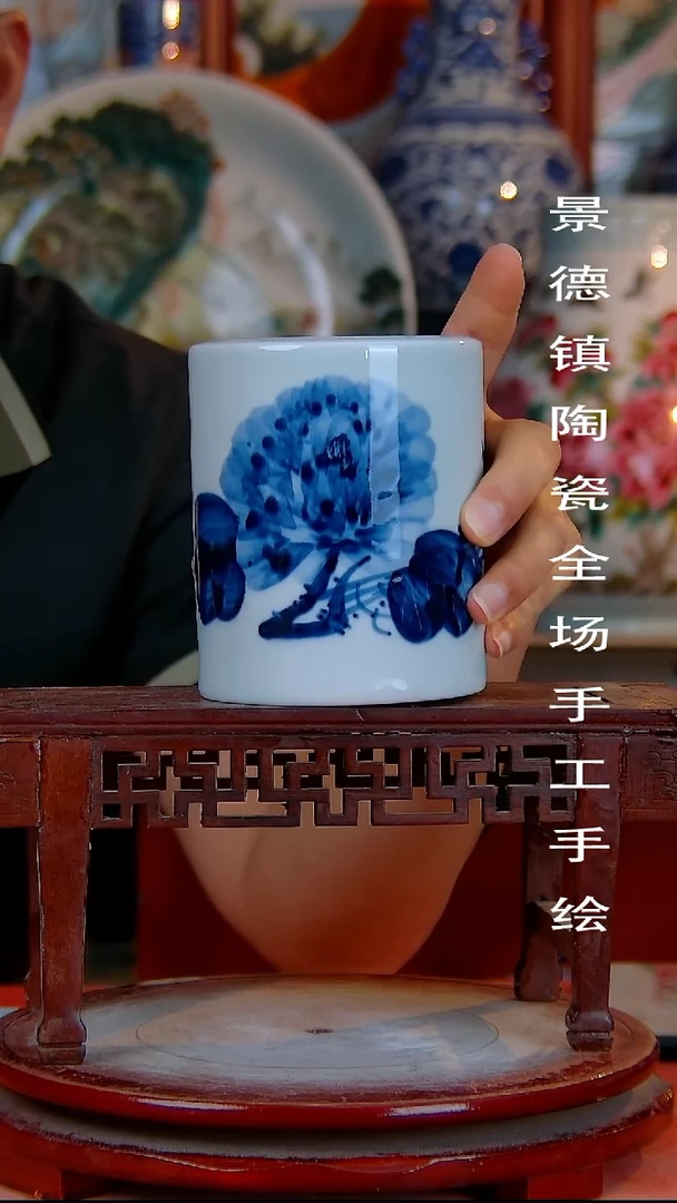 摆件手景德镇陶瓷 全场手工绘