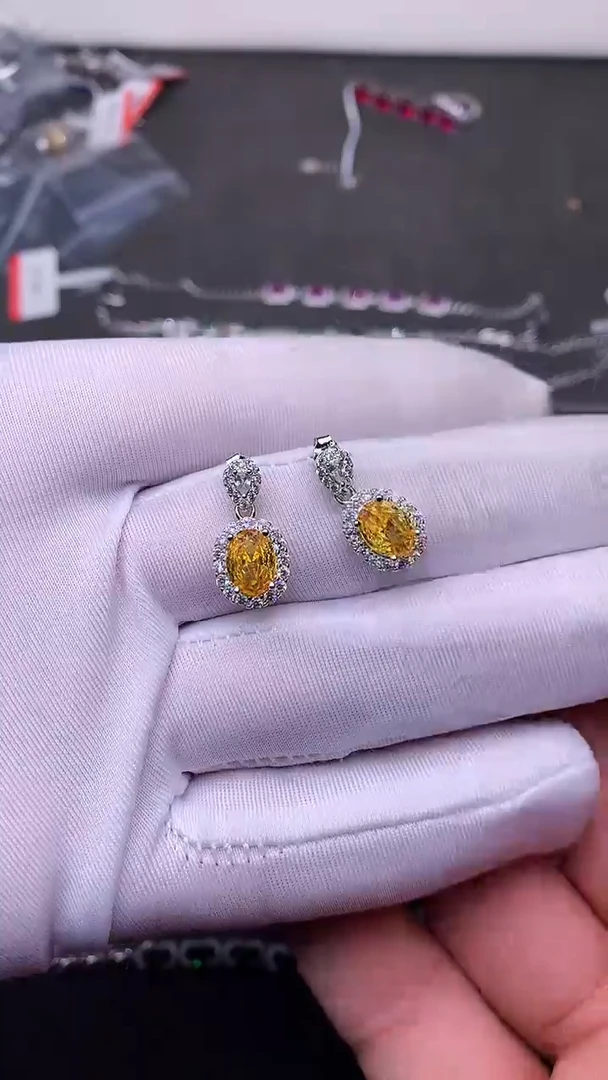 【闪购商品】蓝宝石耳饰银S925镶嵌.......