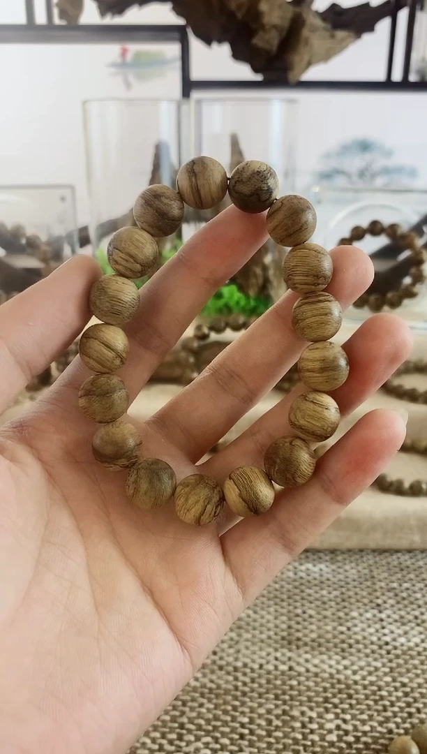 手串沉香柬埔寨金边虎斑老料13MM手串