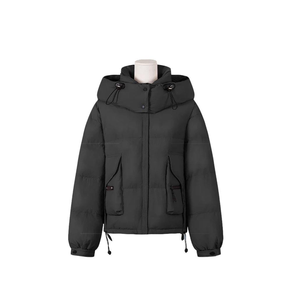 【封后轻奢设计】冬季新款百搭设计感休闲连帽羽绒服8822