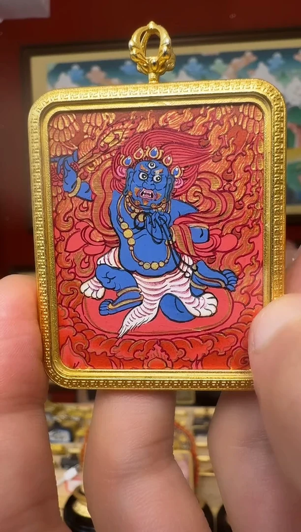 吊坠不动-热贡纯手绘周毛