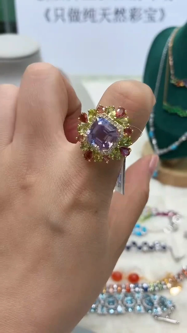 银S925镶嵌戒指水晶575ZB1121产品一个（多样性）