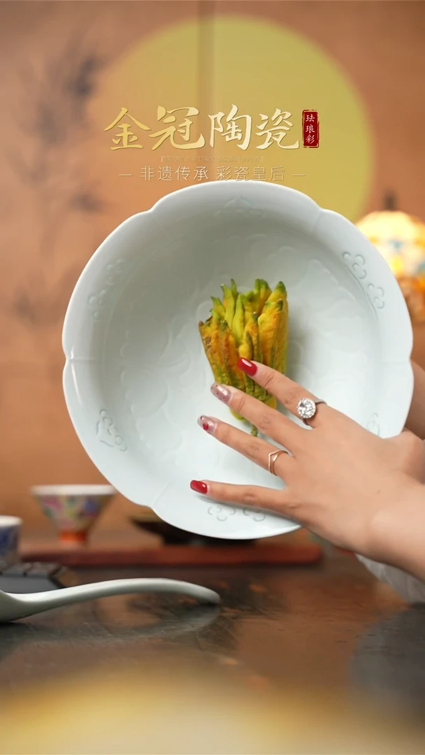 陶瓷8寸大汤碗【半刀泥玲珑】