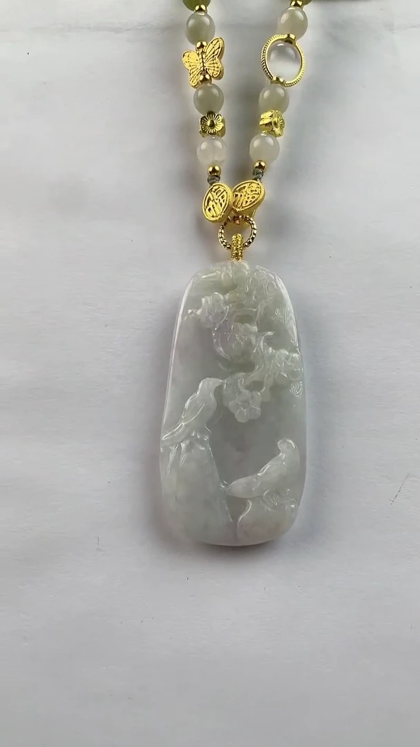 【闪购商品】翡翠颈饰未镶嵌1006(赠链)部分宝贝微瑕主播介绍为准