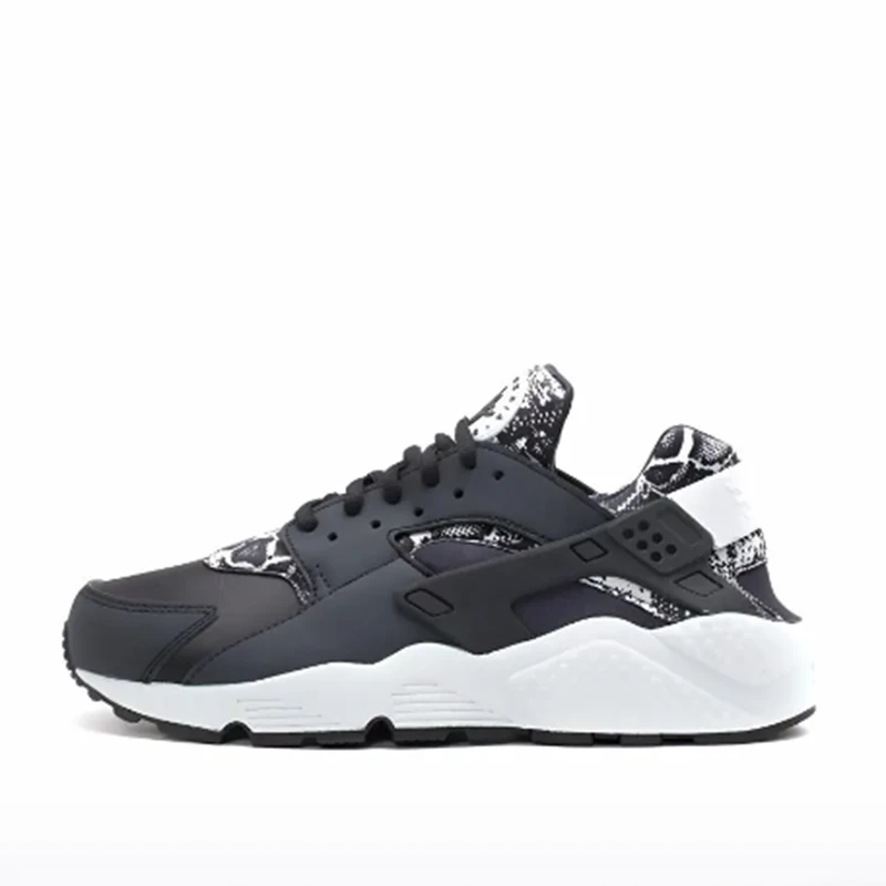 Nike  厚底圆头减震防滑低帮跑步鞋女款黑白水印725076-002