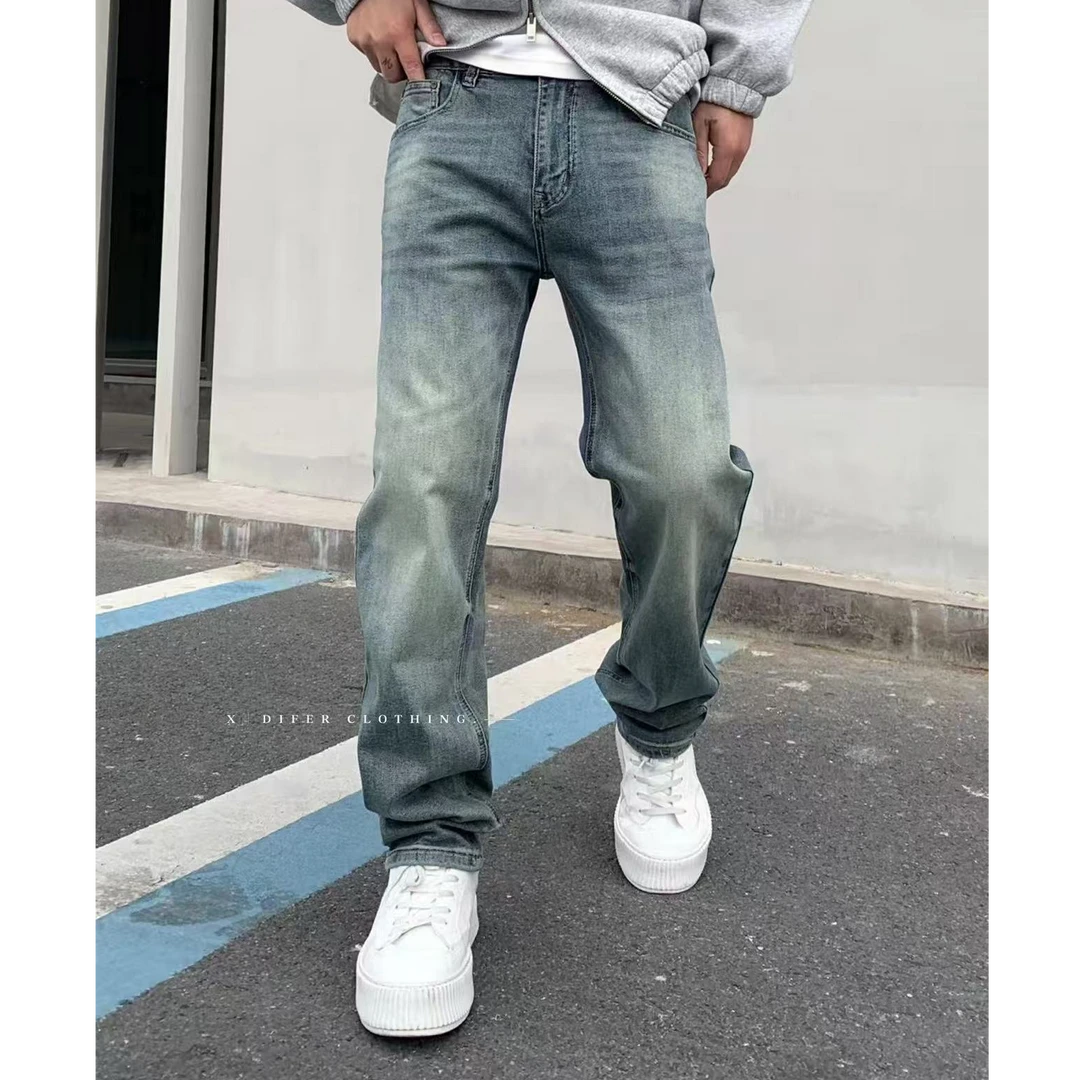 「ZS CLOTHING」25ss春夏水洗蓝高弹蓝牛仔裤简约高级百搭