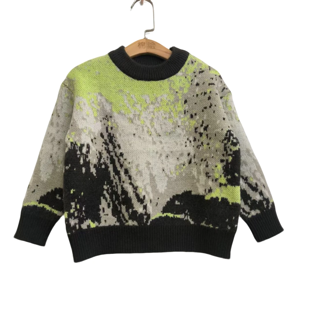 中大童长袖圆领线衫毛衣33413050