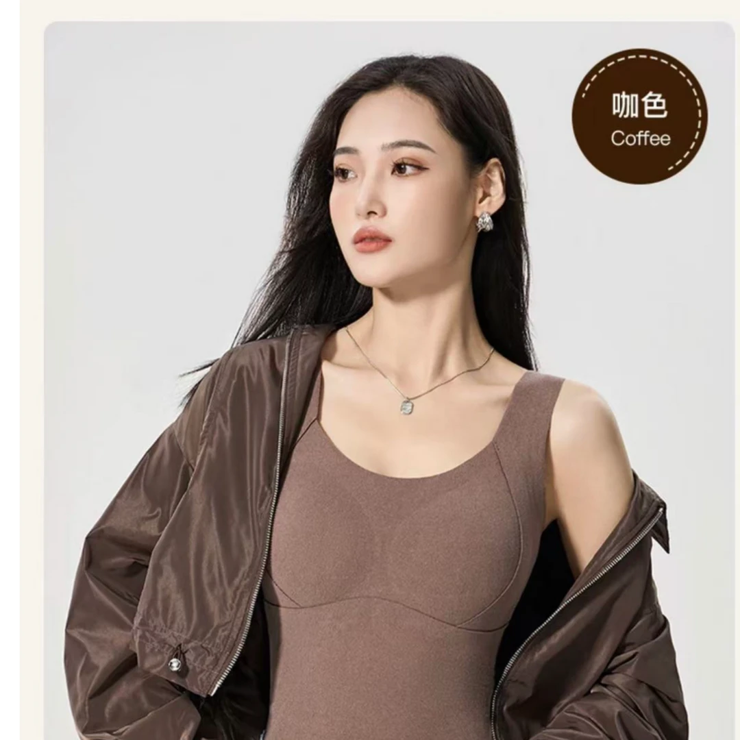 秋冬保暖背心石墨烯打底无痕美背舒适百搭（8866）