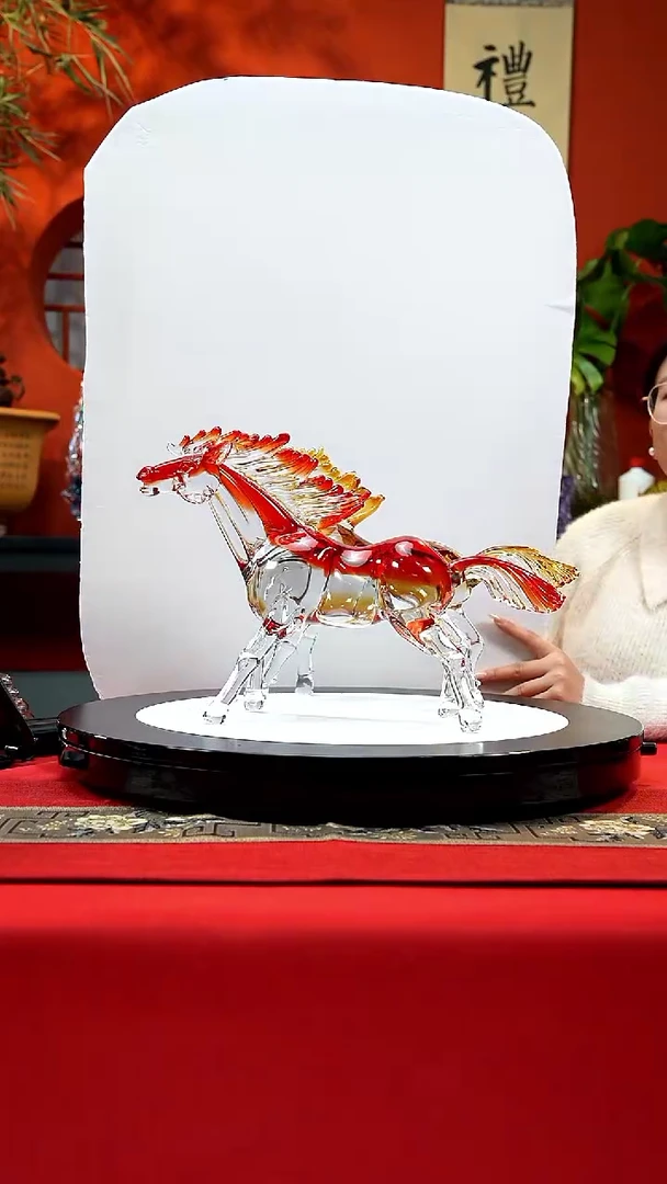 手工艺品琉璃奔马单只