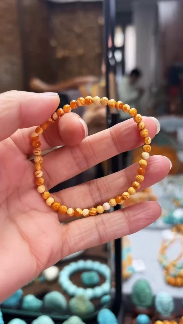 【闪购商品】琥珀颈饰未镶嵌素串4mm