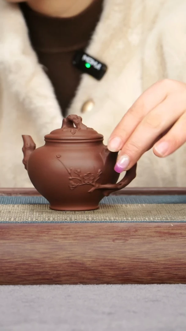 【闪购商品】紫砂茶壶紫泥 梅报春