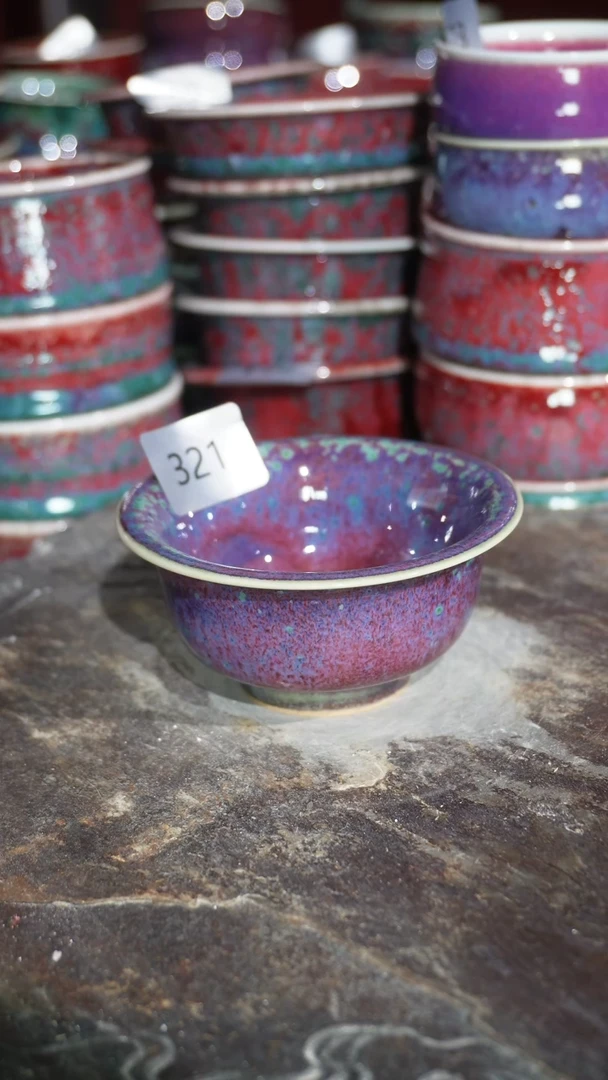 摆件陶精品窑变钧瓷茶器