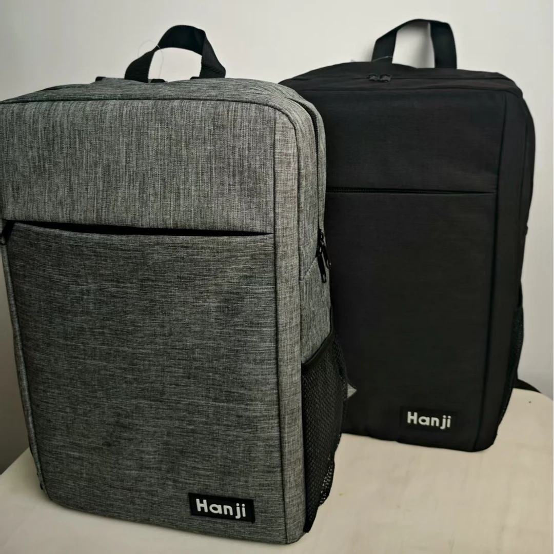 汉季双肩书包 户外黑色灰色时尚 超轻百搭电脑包