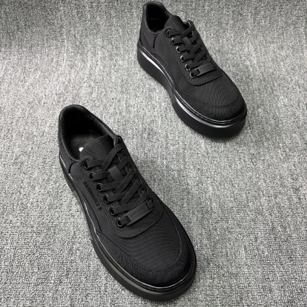 春季新款轻奢男士时尚百搭潮流科技布休闲鞋黑色黑武士老爹鞋舒适