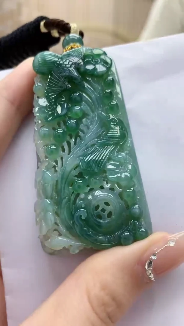 定制翡翠未镶嵌5028jw-毛货挂件93