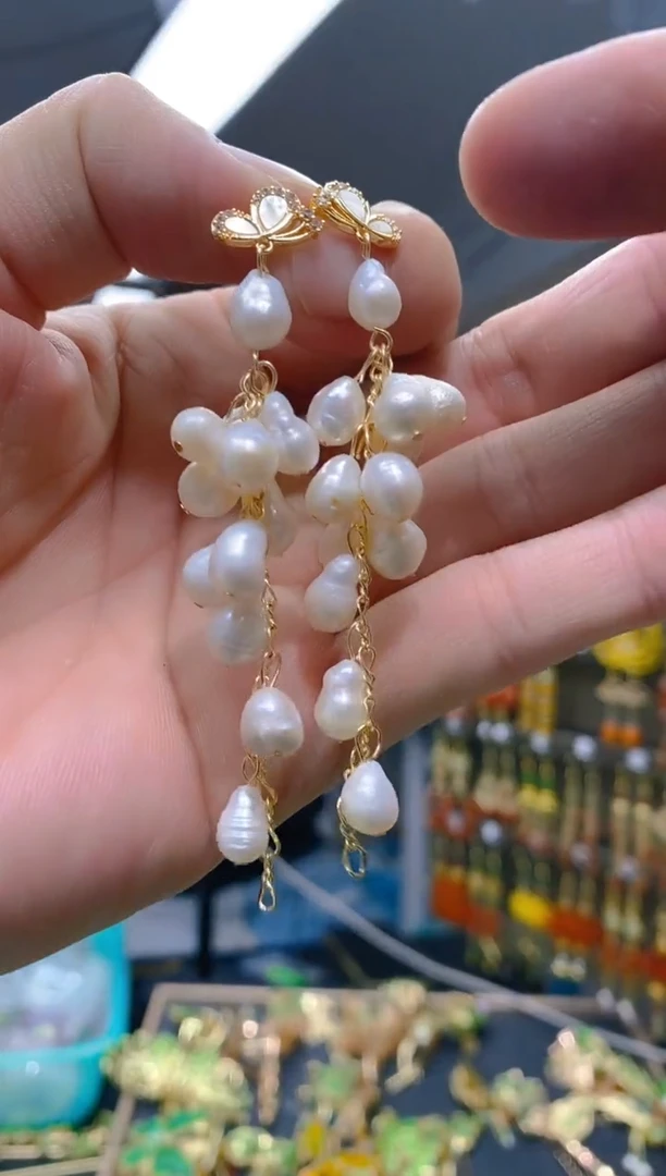 【闪购商品】淡水珍珠耳饰合金119珍珠饰品