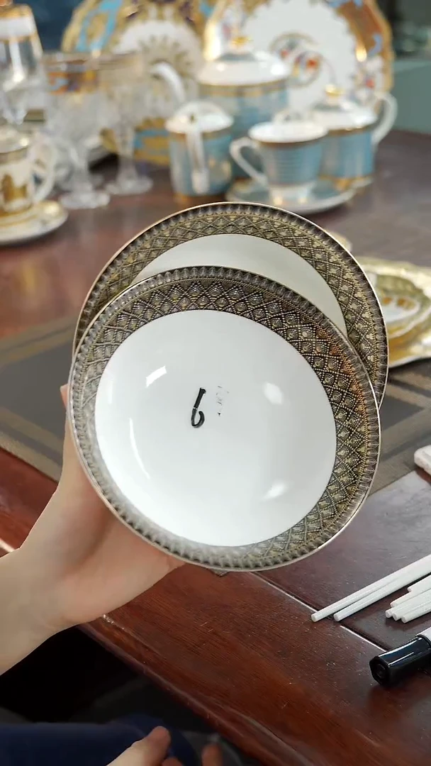 瓷片6英寸水果碗2个微瑕