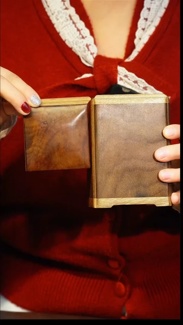 金丝楠茶叶罐金丝楠水波花纹