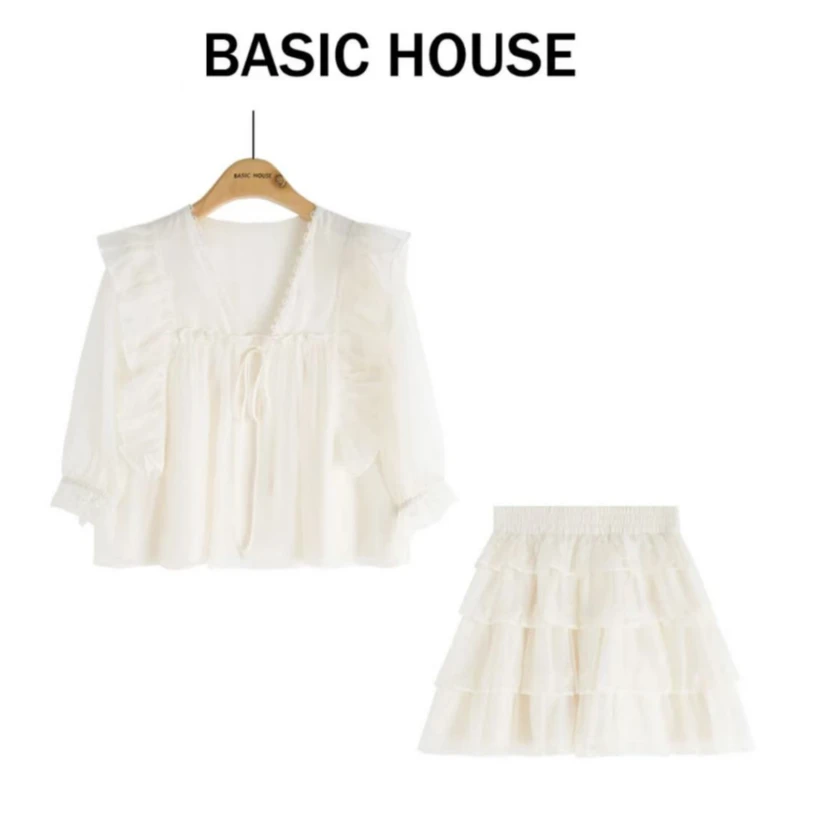 Basic House 百家好夏季新款百搭气质轻奢时尚套装B1335B5P7E2