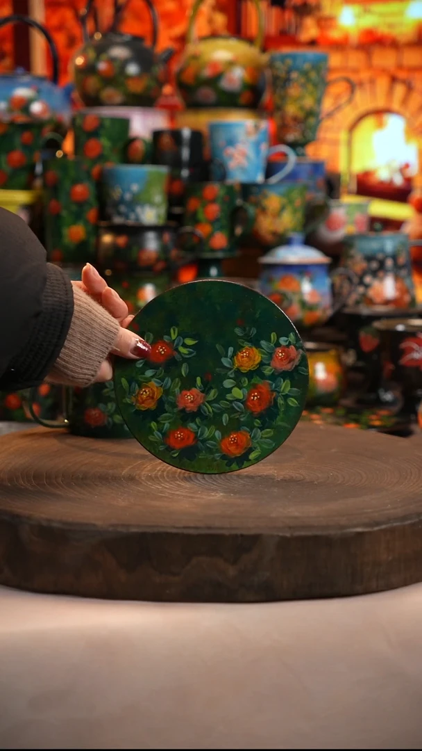油画  釉下彩   碟子