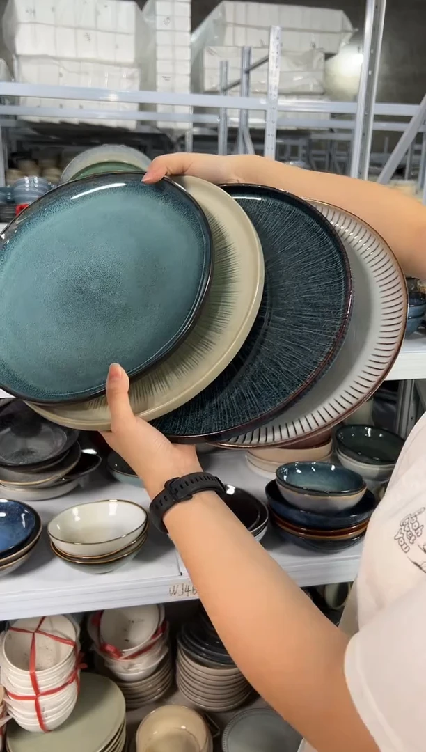 陶瓷外贸尾货瑕疵满20包邮X4大盘