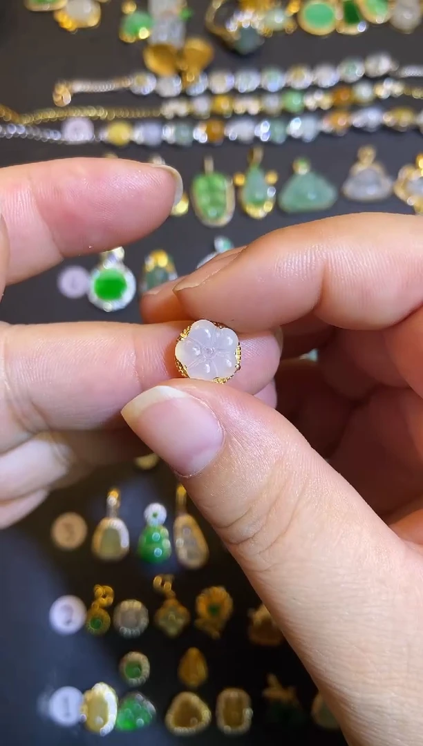 吊坠(不含链)银S925镶嵌翡翠1