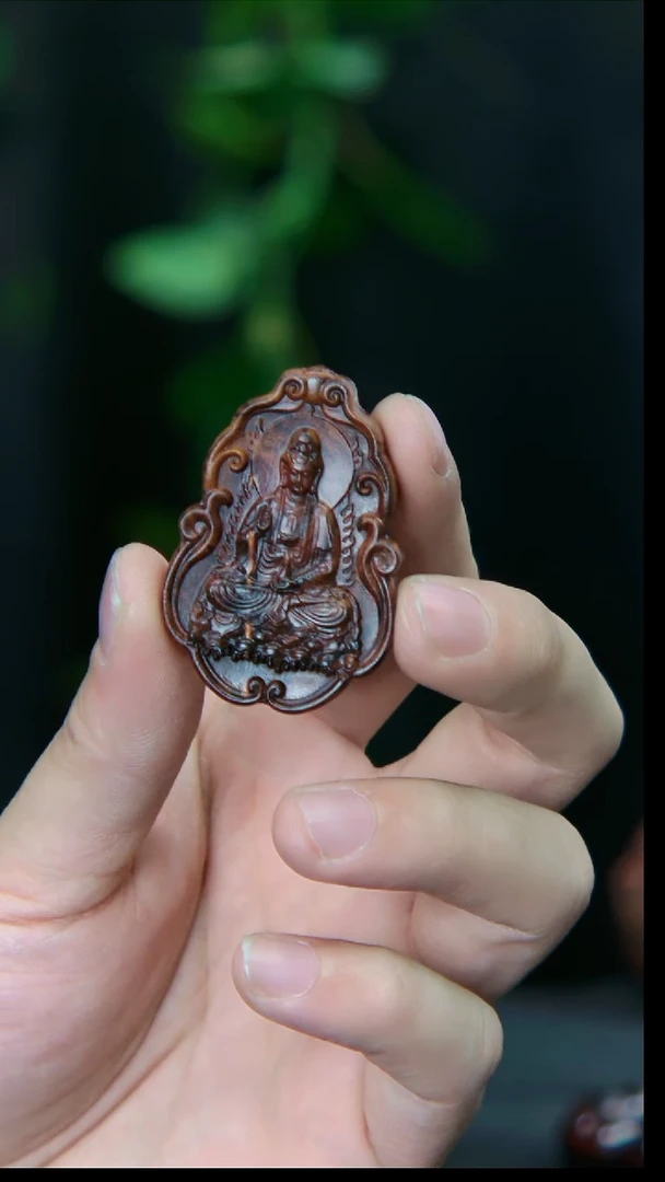 【闪购商品】黄花梨/降香黄檀手串/手链观音牌1