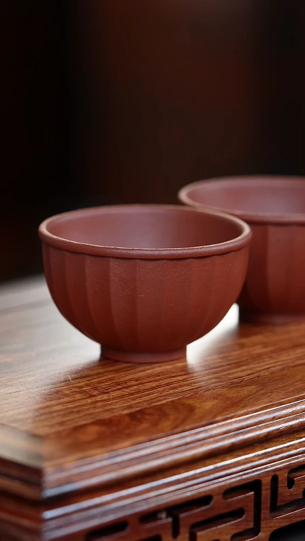 茶壶紫砂原矿朱泥杯2个