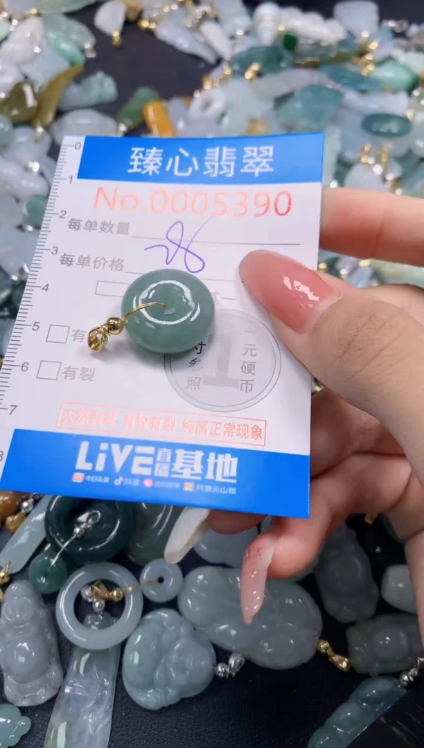 翡翠未镶嵌颈饰5390