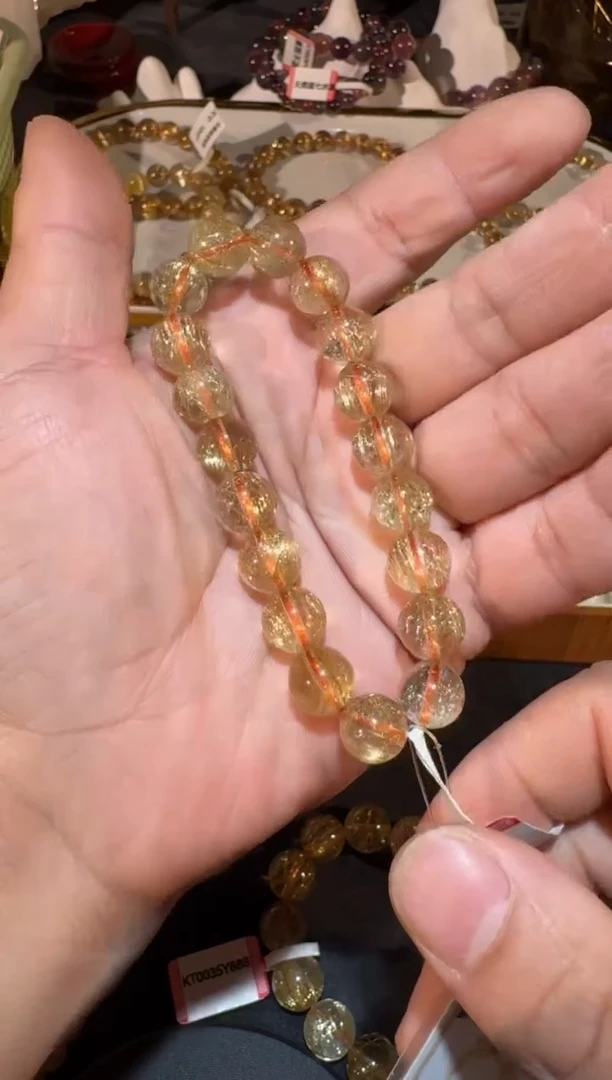 未镶嵌手串发晶SJ-452金发晶