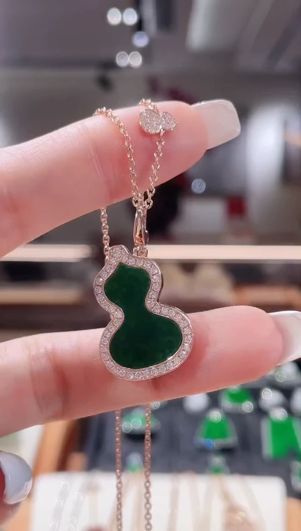 【闪购商品】钻石颈饰18K金镶嵌项链