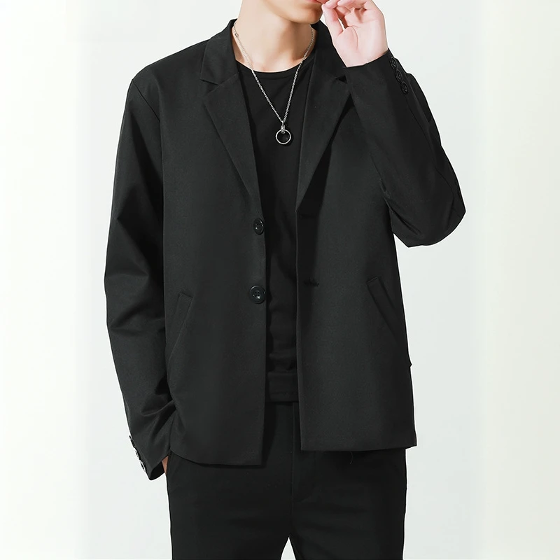 精品男装#秋冬季ins潮牌宽松西装外套男bf港风复古韩版小西服情侣