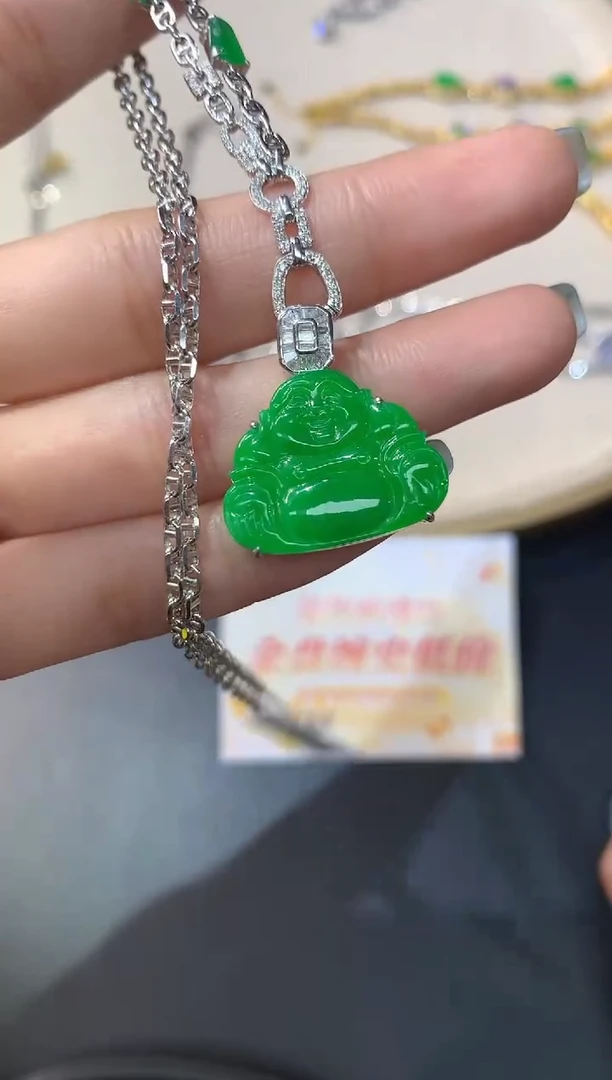 套链18K金镶嵌翡翠套链A361|29800