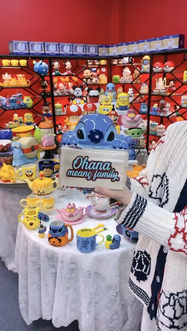 【闪购商品】.@@史迪奇陶瓷饼干罐