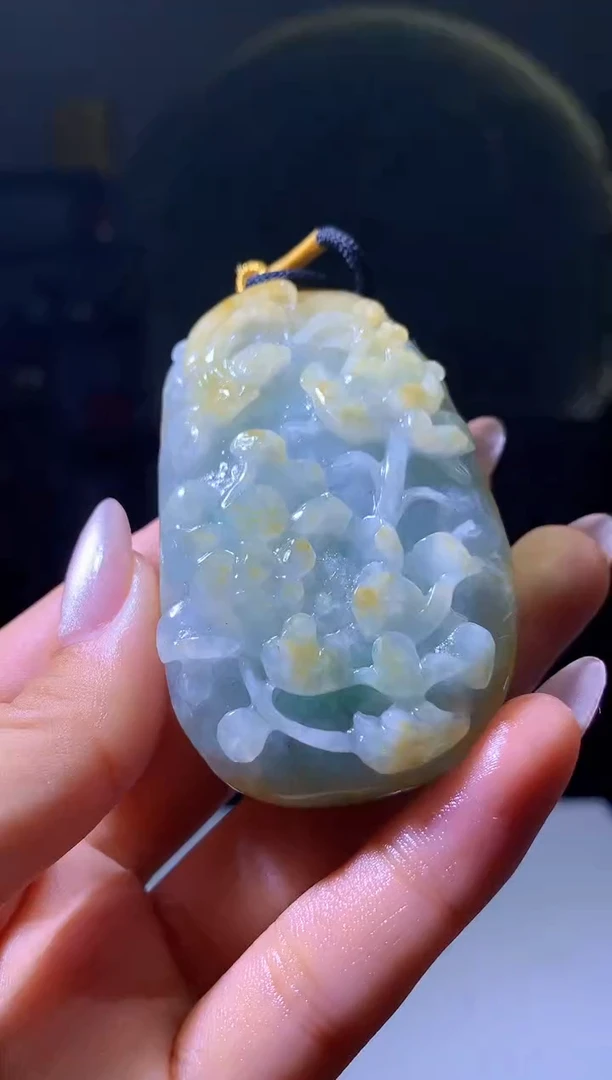 定制翡翠未镶嵌1097hm-毛货挂件17