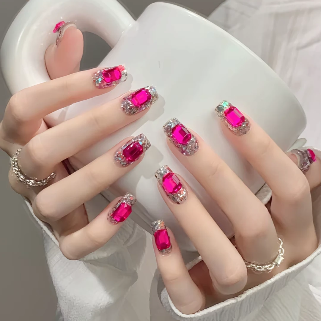 高货体验【莫纱公主】纯手工轻奢穿戴甲新款高级感美甲（送工具包）