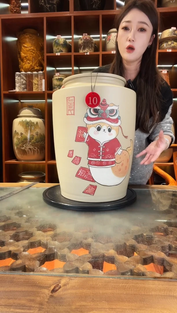 罐云南建水紫陶大号白泥缸@10