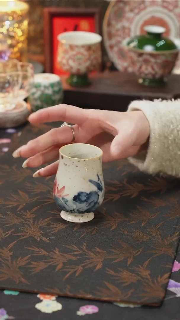 杯景德镇陶瓷杯碗柴烧多人