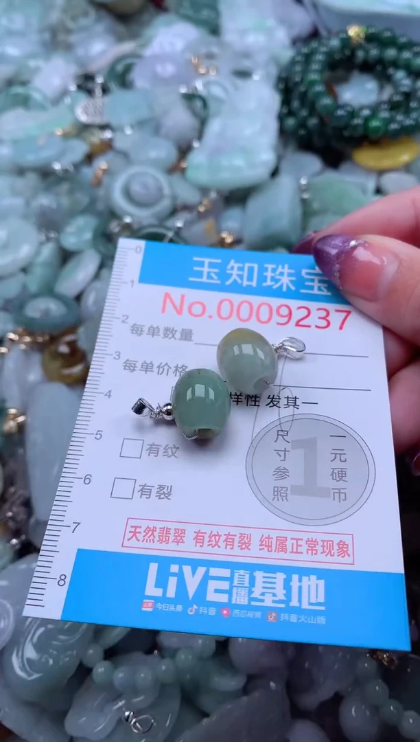 翡翠未镶嵌吊坠(不含链)9237