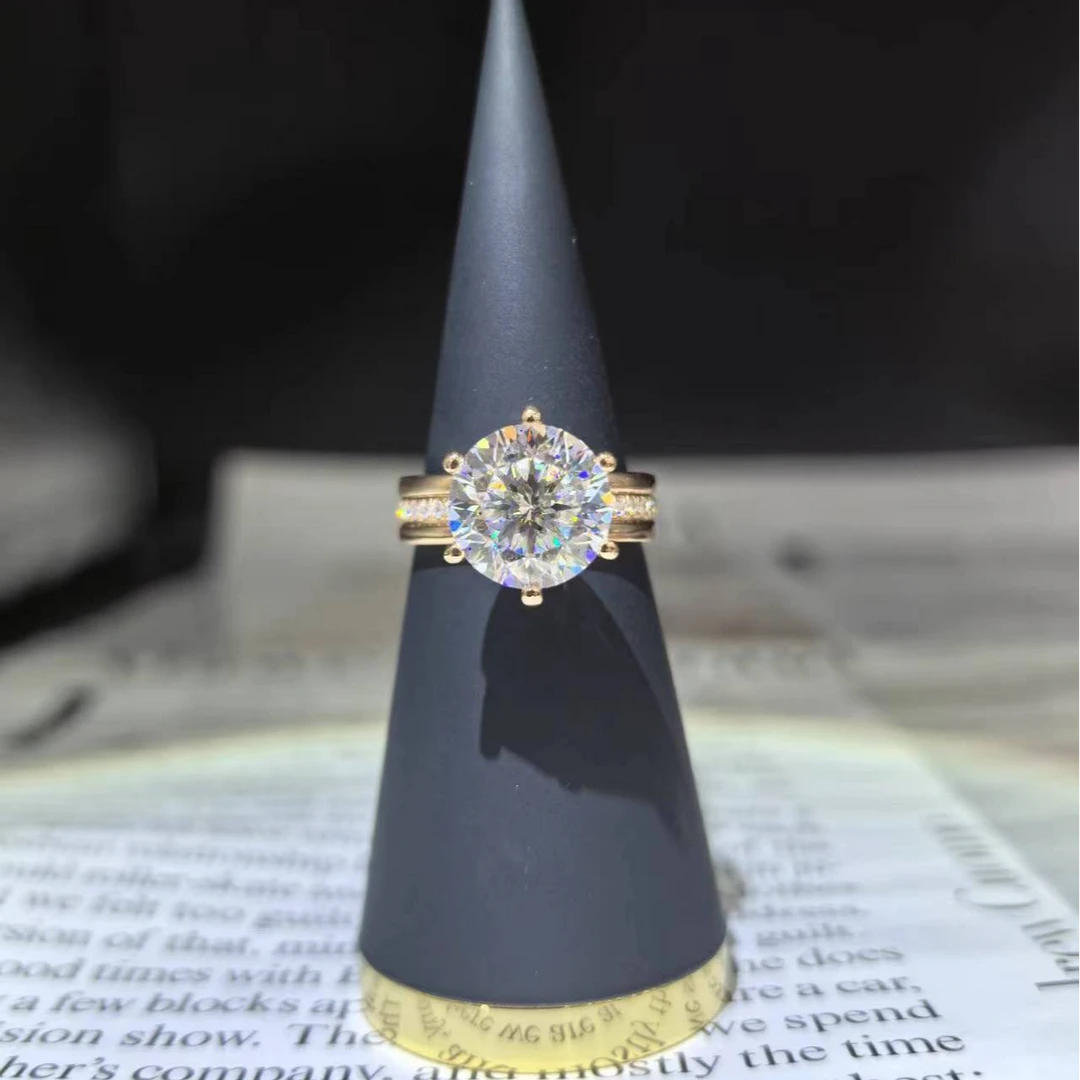 925银银制品 AU750玫瑰金卡家戒指5卡