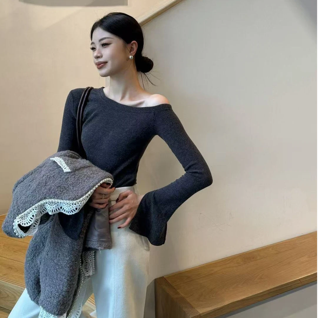 深圳南油/斜肩打底衣/冬季